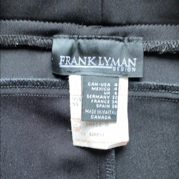 Frank Lyman Design Black Structured Leggings - Picture 9 of 10